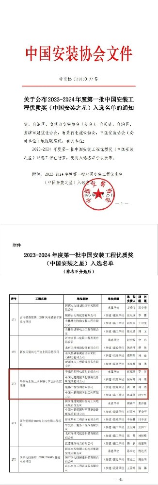 喜報！成功摘“星”！公司監理的項目斬獲中國安裝工程優質獎